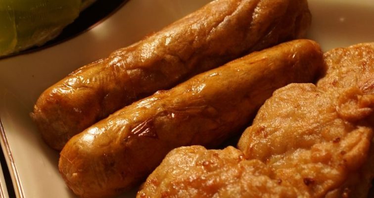 Xúc xích cốm ngon
