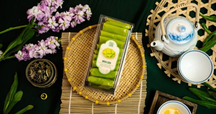 Bánh cốm có vị ngọt bùi