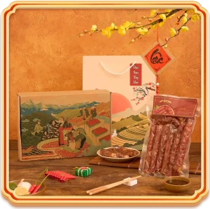 hộp quà lạp xưởng gác bếp