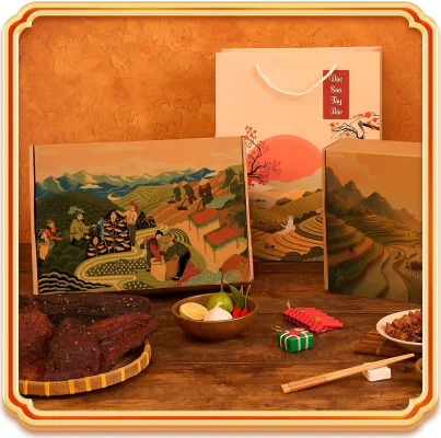 hộp quà tết đặc sản tây bắc quà bản