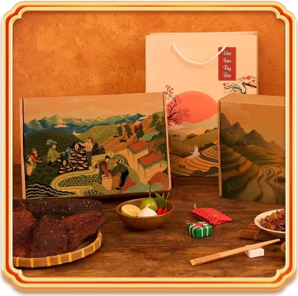 hộp quà tết đặc sản tây bắc quà bản